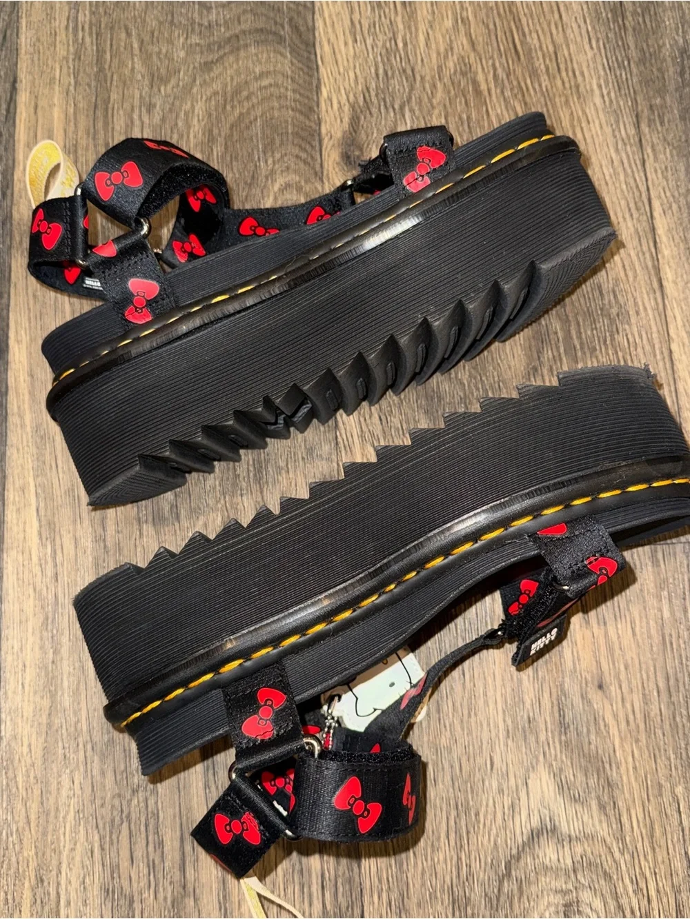 rare dr. martens x hello kitty vegan platform sandals